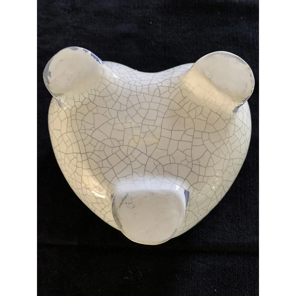 Heart shaped ceramic‎ jewelry box VTG